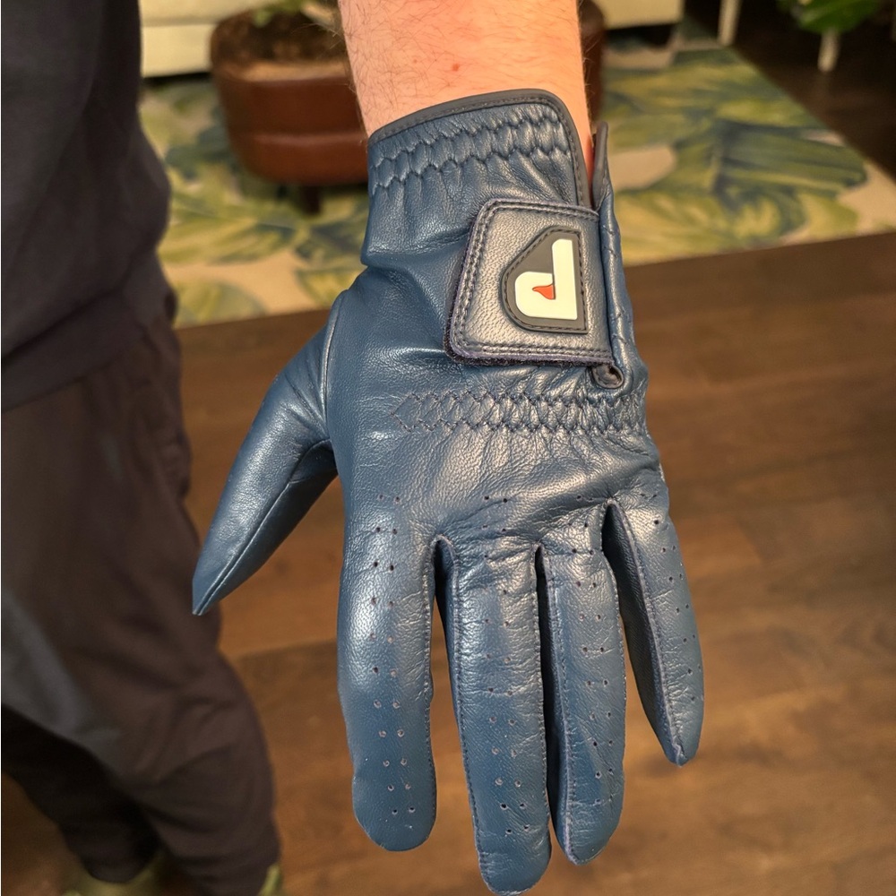 Pur3 Navy Leather Golf Glove